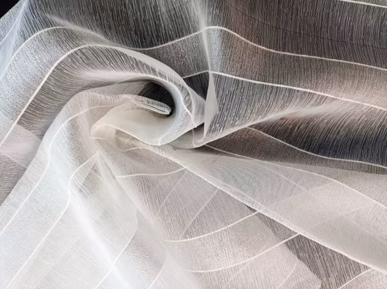 Original Tissu de rideau Cortina transparent en fil métallique et Polyester naturel