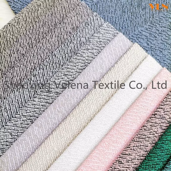 Tissu de rideau de maison en lin jacquard élégant et populaire de haute qualité